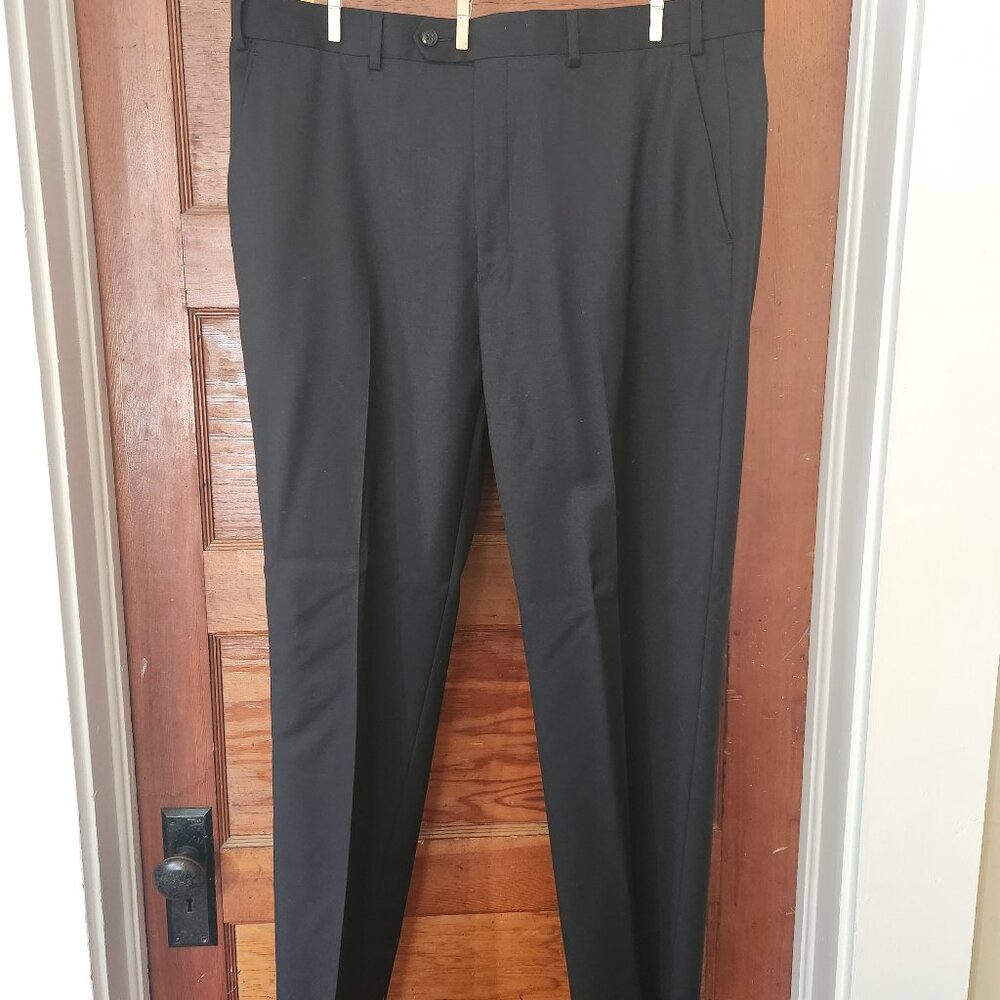 Michael Kors Solid Cassic Fit Pants, black, 36 x 32